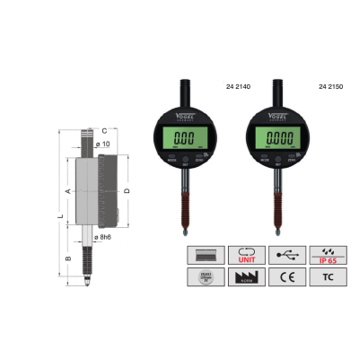 Индикаторы Vogel цифровые IP 65 с Mini USB выводом данных